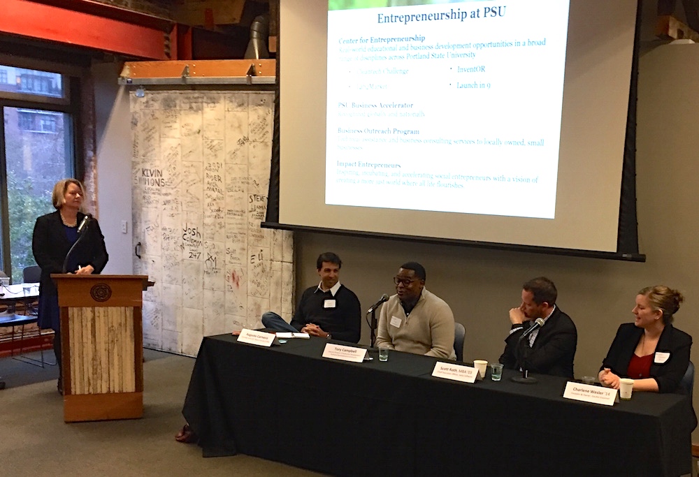 Angela Jackson with Augusto Carneiro, Tory Campbell, Scott Roth and Cherlene Wesler