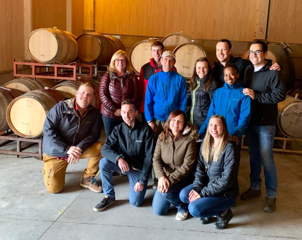 Students posing at Kingston Family Vineyards