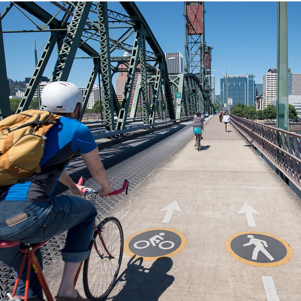 Cyclists in Portland